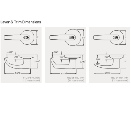 9K-Lever and trims