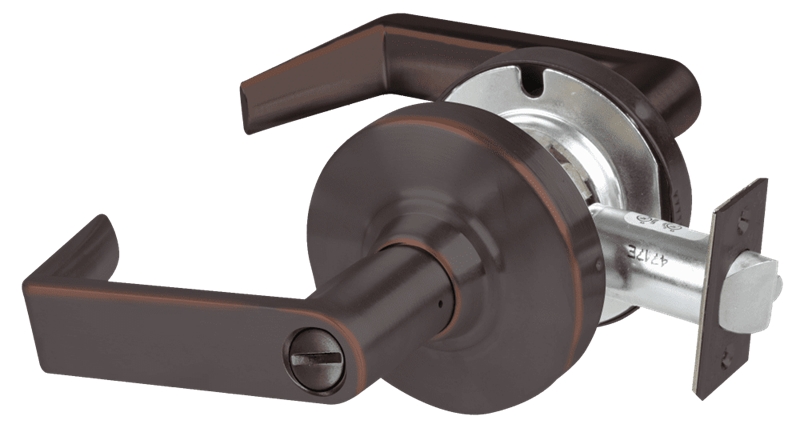 Picture of Schlage ND40S RHO - Grade 1 Bath/Bedroom Privacy Lock, Rhodes Lever, Non-Keyed