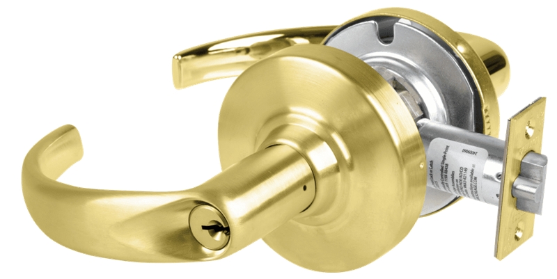 Picture of Schlage ND80PDEU SPA Grade 1 Electrified Cylindrical Lock, Storeroom Function, 12/24 VDC, Fail Secure, Sparta Lever