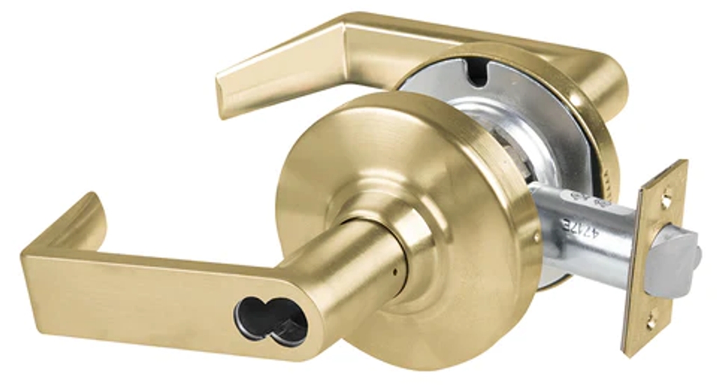 Picture of Schlage ND96BDEL RHO - Grade 1 Electrified Cylindrical Lock, Storeroom Function with Vandlgard, 12-24V DC, Fail Safe, Rhodes Lever, SFIC Prep