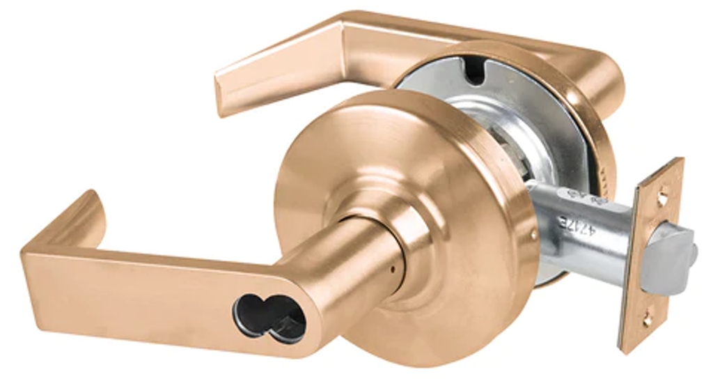 Picture of Schlage ND96BDEL RHO - Grade 1 Electrified Cylindrical Lock, Storeroom Function with Vandlgard, 12-24V DC, Fail Safe, Rhodes Lever, SFIC Prep