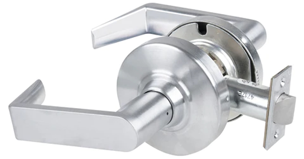 Picture of Schlage ND12DEU RHO - Grade 1 Electrified Cylindrical Lock, Exit Function, 12-24V DC, Fail Secure, Rhodes Lever