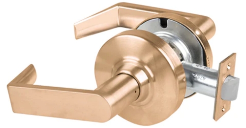 Picture of Schlage ND12DEU RHO - Grade 1 Electrified Cylindrical Lock, Exit Function, 12-24V DC, Fail Secure, Rhodes Lever