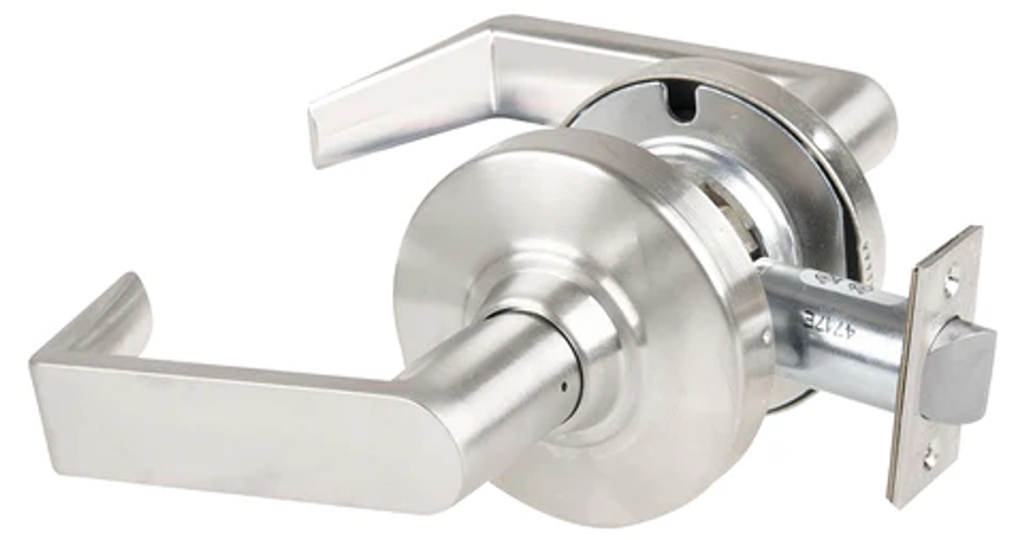 Picture of Schlage ND12DEU RHO - Grade 1 Electrified Cylindrical Lock, Exit Function, 12-24V DC, Fail Secure, Rhodes Lever