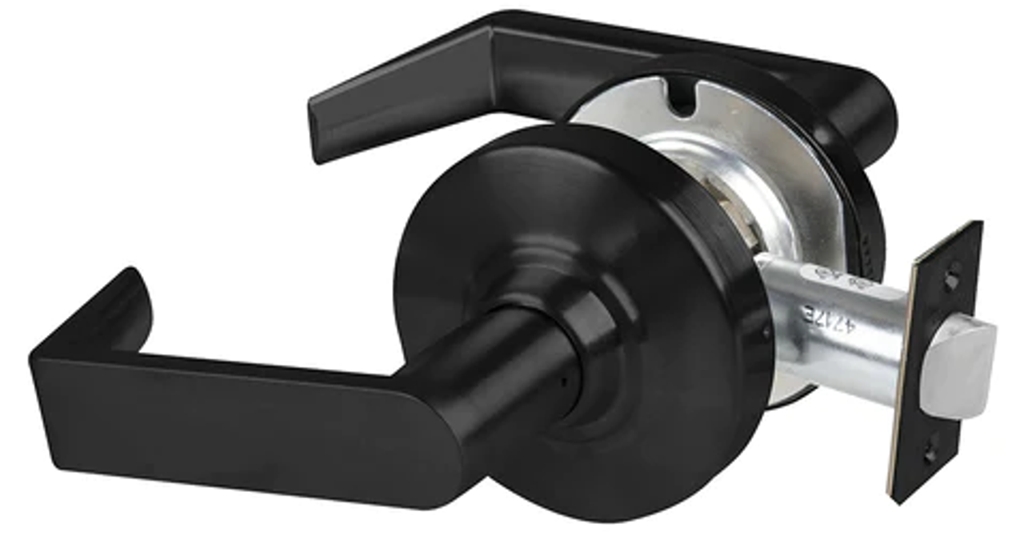 Picture of Schlage ND12DEU RHO - Grade 1 Electrified Cylindrical Lock, Exit Function, 12-24V DC, Fail Secure, Rhodes Lever