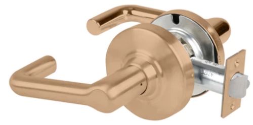 Picture of Schlage ND12DEL TLR Grade 1 Electrified Cylindrical Lock, Exit Function, 12-24V DC, Fail Safe, Tubular Lever, No Cylinder Override