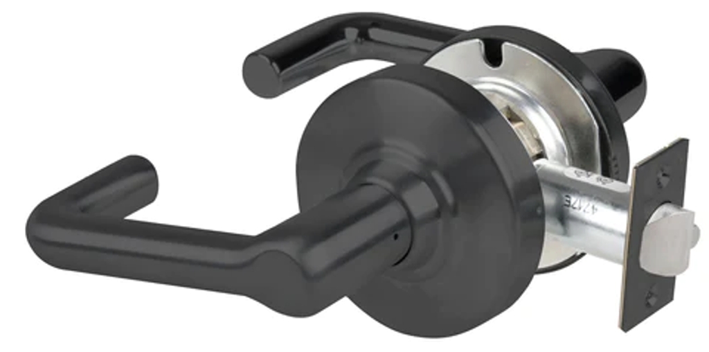 Picture of Schlage ND12DEL TLR Grade 1 Electrified Cylindrical Lock, Exit Function, 12-24V DC, Fail Safe, Tubular Lever, No Cylinder Override