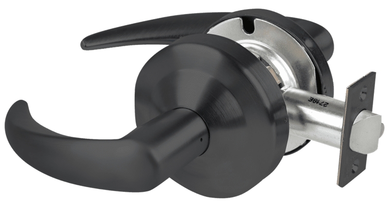 Picture of Schlage ND12DEU OME Grade 1 Electrified Cylindrical Lock, Exit Function, 12-24V DC, Fail Secure, Omega Lever