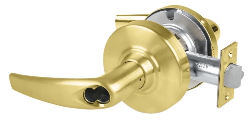 Picture of Schlage ND80JDEL ATH Grade 1 Electrified Cylindrical Lock, Storeroom Function, 12-24 VDC, Fail Safe, Athens Lever, LFIC Prep