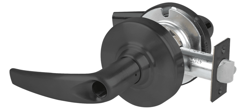 Picture of Schlage ALX50L ATH Grade 2 Office Cylindrical Lock with Field Selectable Vandlgard, Athens Lever, Conventional Less Cylinder