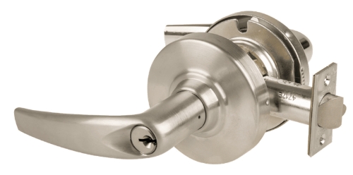 Picture of Schlage ALX53P ATH Grade 2 Entrance Cylindrical Lock with Field Selectable Vandlgard, Athens Lever, Conventional Cylinder, keyed 5