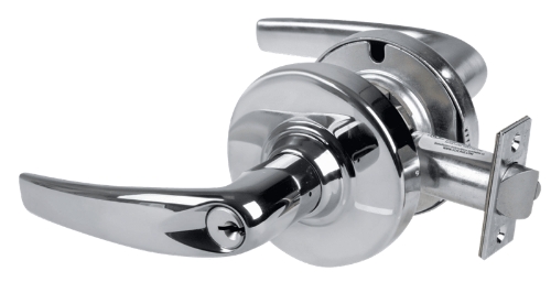 Picture of Schlage ALX53P ATH Grade 2 Entrance Cylindrical Lock with Field Selectable Vandlgard, Athens Lever, Conventional Cylinder, keyed 5