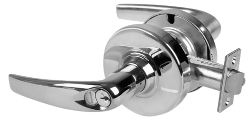Picture of Schlage ALX53R ATH Grade 2 Entrance Cylindrical Lock with Field Selectable Vandlgard, Athens Lever, FSIC Core