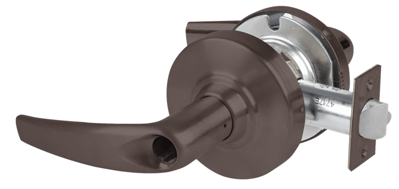 Picture of Schlage ALX70L ATH Grade 2 Classroom Cylindrical Lock with Field Selectable Vandlgard, Athens Lever, Conventional Less Cylinder