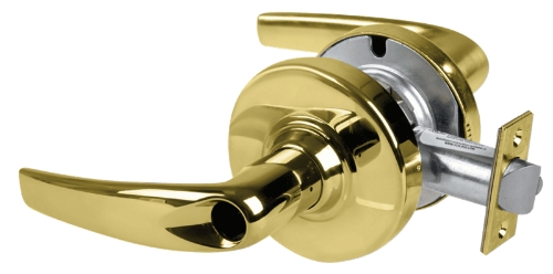 Picture of Schlage ALX80L ATH Grade 2 Storeroom Cylindrical Lock with Field Selectable Vandlgard, Athens Lever, Conventional Less Cylinder