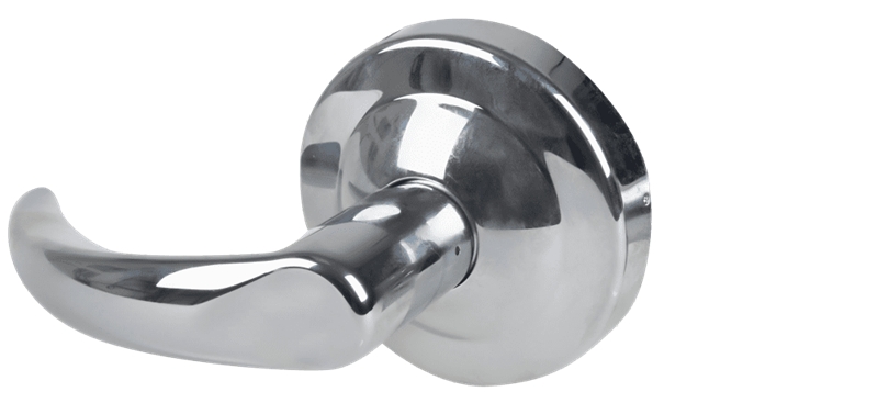 Picture of Schlage ALX170 OME Grade 2 Dummy Cylindrical Lock with Field Selectable Vandlgard, Omega Lever, Satin Chrome Finish