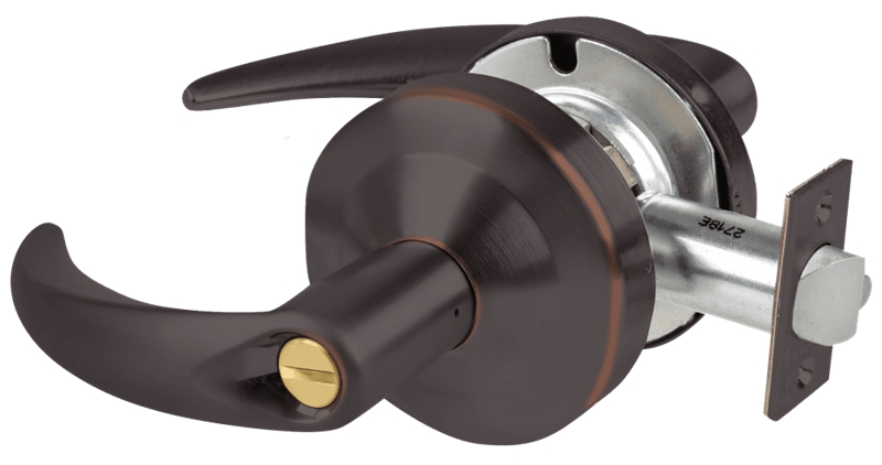 Picture of Schlage ALX40 OME Grade 2 Privacy Cylindrical Lock with Field Selectable Vandlgard, Omega Lever, Non-Keyed