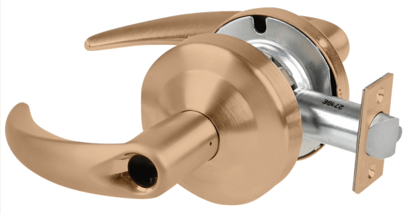 Picture of Schlage ALX53L OME Grade 2 Entrance Cylindrical Lock with Field Selectable Vandlgard, Omega Lever, Conventional Less Cylinder