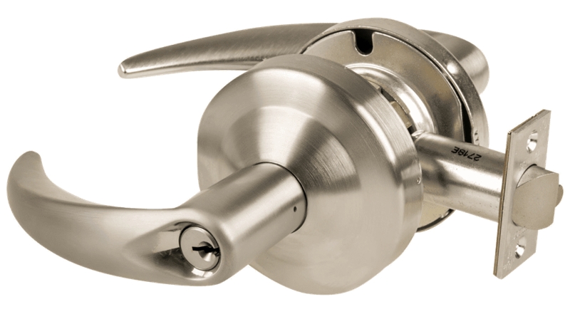 Picture of Schlage ALX53P OME Grade 2 Entrance Cylindrical Lock with Field Selectable Vandlgard, Omega Lever, Conventional Cylinder, Keyed 5