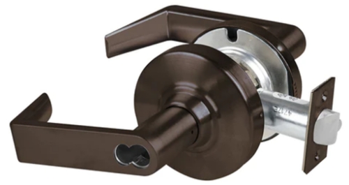 Picture of Schlage ALX50J RHO Grade 2 Office Cylindrical Lock with Field Selectable Vandlgard, Rhodes Lever, FSIC Less Core