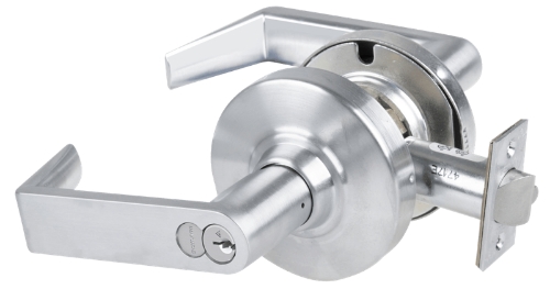 Picture of Schlage ALX50R RHO Grade 2 Office Cylindrical Lock with Field Selectable Vandlgard, Rhodes Lever, FSIC Core