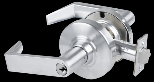 Picture of Schlage ALX53P RHO Grade 2 Entrance Cylindrical Lock with Field Selectable Vandlgard, Rhodes Lever, Conventional Cylinder - keyed 5