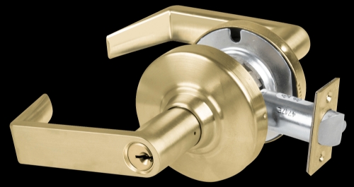 Picture of Schlage ALX53P RHO Grade 2 Entrance Cylindrical Lock with Field Selectable Vandlgard, Rhodes Lever, Conventional Cylinder - keyed 5