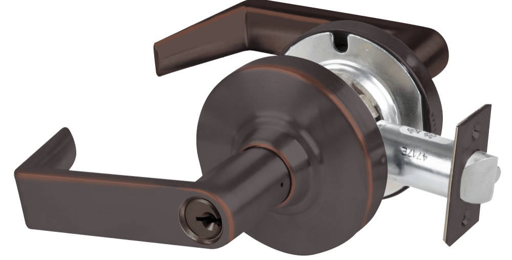 Picture of Schlage ALX53P RHO Grade 2 Entrance Cylindrical Lock with Field Selectable Vandlgard, Rhodes Lever, Conventional Cylinder - keyed 5