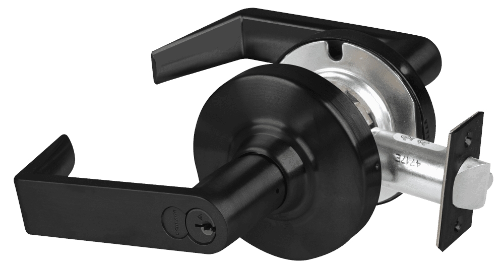 Picture of Schlage ALX53R RHO Grade 2 Entrance Cylindrical Lock with Field Selectable Vandlgard, Rhodes Lever, FSIC Core