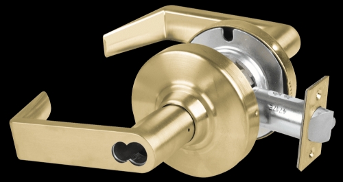 Picture of Schlage ALX70J RHO Grade 2 Classroom Cylindrical Lock with Field Selectable Vandlgard, Rhodes Lever, FSIC Less Core