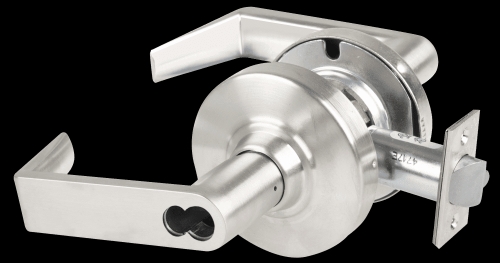 Picture of Schlage ALX70J RHO Grade 2 Classroom Cylindrical Lock with Field Selectable Vandlgard, Rhodes Lever, FSIC Less Core