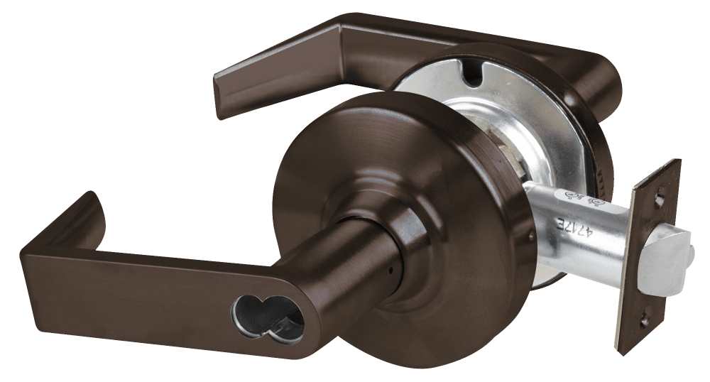 Picture of Schlage ALX70J RHO Grade 2 Classroom Cylindrical Lock with Field Selectable Vandlgard, Rhodes Lever, FSIC Less Core