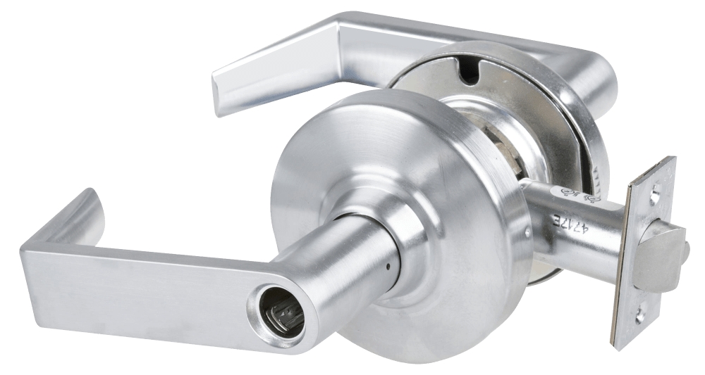 Picture of Schlage ALX70L RHO Grade 2 Classroom Cylindrical Lock with Field Selectable Vandlgard, Rhodes Lever, Conventional Less Cylinder