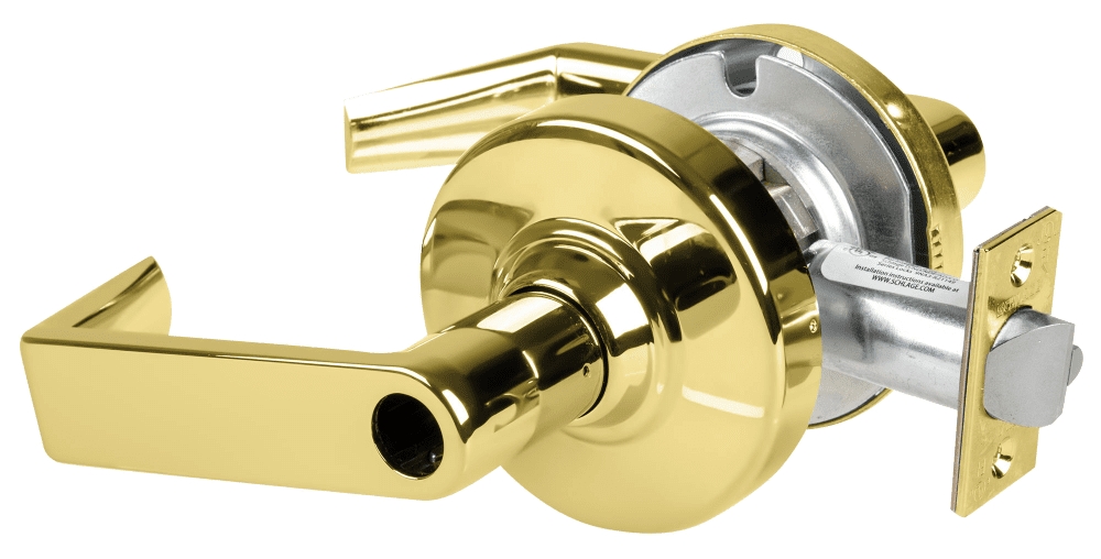 Picture of Schlage ALX70L RHO Grade 2 Classroom Cylindrical Lock with Field Selectable Vandlgard, Rhodes Lever, Conventional Less Cylinder