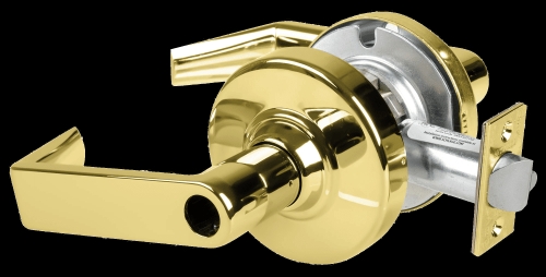 Picture of Schlage ALX70L RHO Grade 2 Classroom Cylindrical Lock with Field Selectable Vandlgard, Rhodes Lever, Conventional Less Cylinder