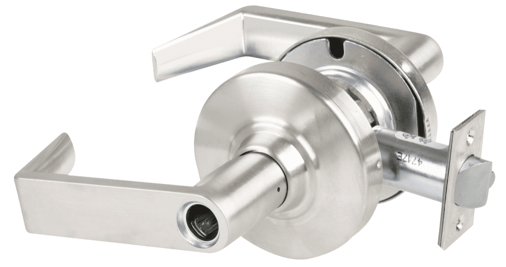 Picture of Schlage ALX70L RHO Grade 2 Classroom Cylindrical Lock with Field Selectable Vandlgard, Rhodes Lever, Conventional Less Cylinder