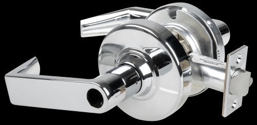 Picture of Schlage ALX70L RHO Grade 2 Classroom Cylindrical Lock with Field Selectable Vandlgard, Rhodes Lever, Conventional Less Cylinder