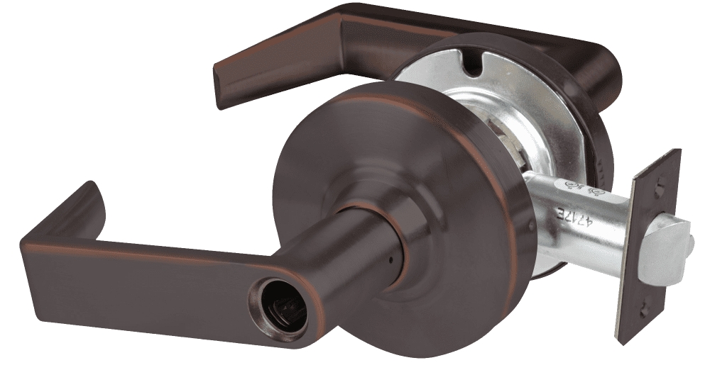Picture of Schlage ALX70L RHO Grade 2 Classroom Cylindrical Lock with Field Selectable Vandlgard, Rhodes Lever, Conventional Less Cylinder