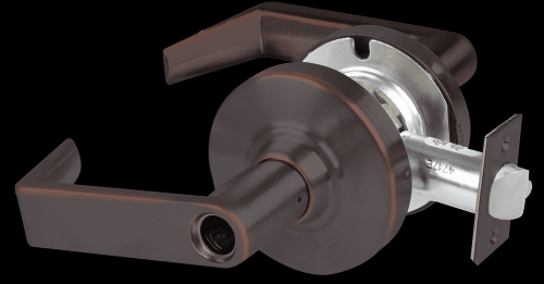 Picture of Schlage ALX70L RHO Grade 2 Classroom Cylindrical Lock with Field Selectable Vandlgard, Rhodes Lever, Conventional Less Cylinder