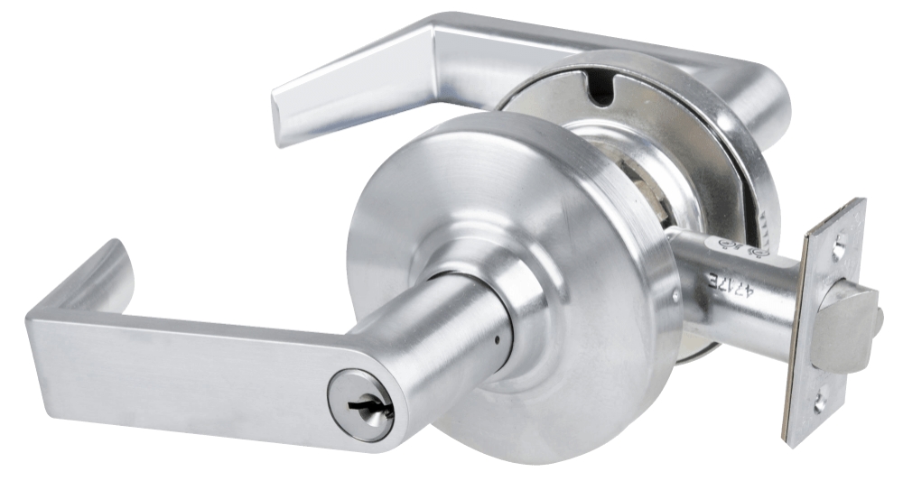 Picture of Schlage ALX70P RHO Grade 2 Classroom Cylindrical Lock with Field Selectable Vandlgard, Rhodes Lever, Conventional Cylinder - keyed 5