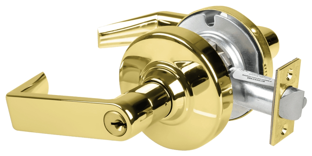 Picture of Schlage ALX70P RHO Grade 2 Classroom Cylindrical Lock with Field Selectable Vandlgard, Rhodes Lever, Conventional Cylinder - keyed 5