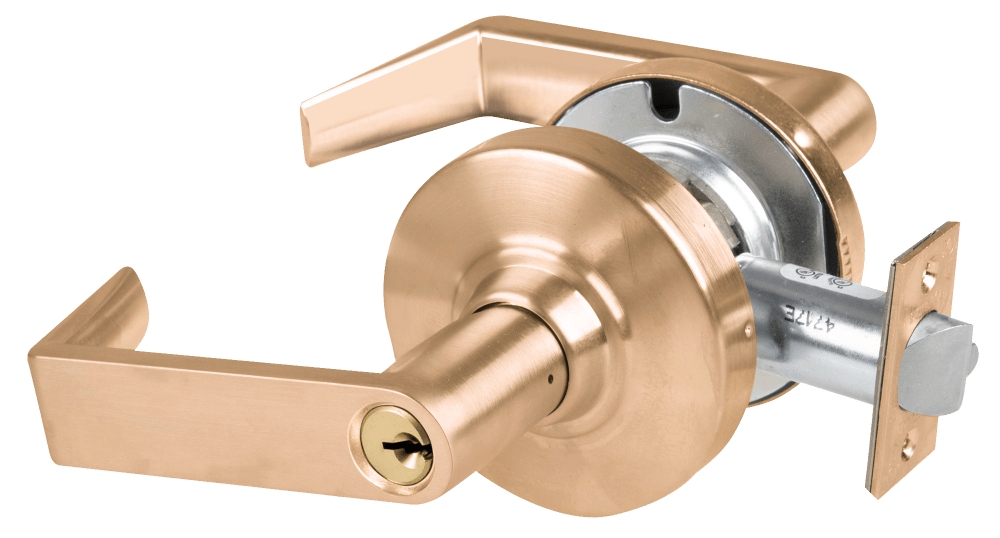 Picture of Schlage ALX70P RHO Grade 2 Classroom Cylindrical Lock with Field Selectable Vandlgard, Rhodes Lever, Conventional Cylinder - keyed 5