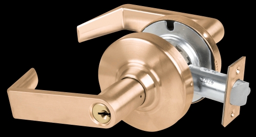 Picture of Schlage ALX70P RHO Grade 2 Classroom Cylindrical Lock with Field Selectable Vandlgard, Rhodes Lever, Conventional Cylinder - keyed 5