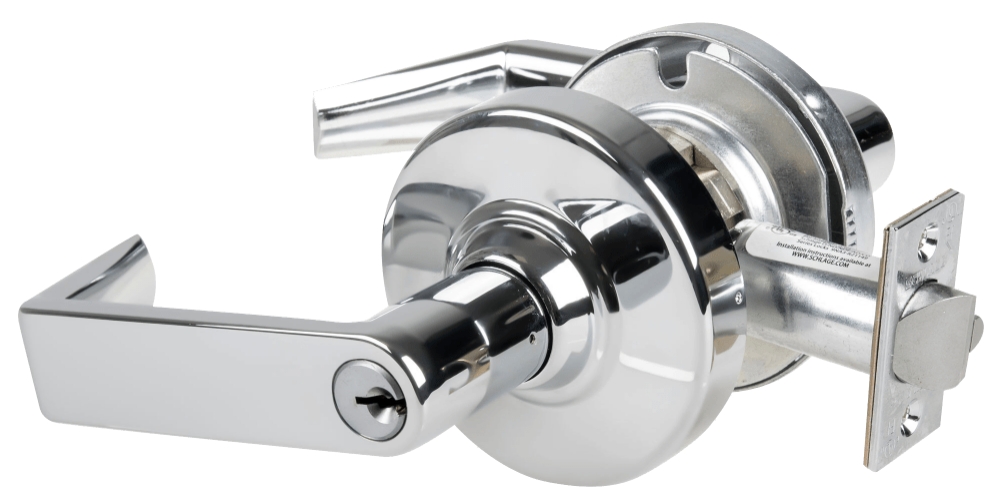Picture of Schlage ALX70P RHO Grade 2 Classroom Cylindrical Lock with Field Selectable Vandlgard, Rhodes Lever, Conventional Cylinder - keyed 5