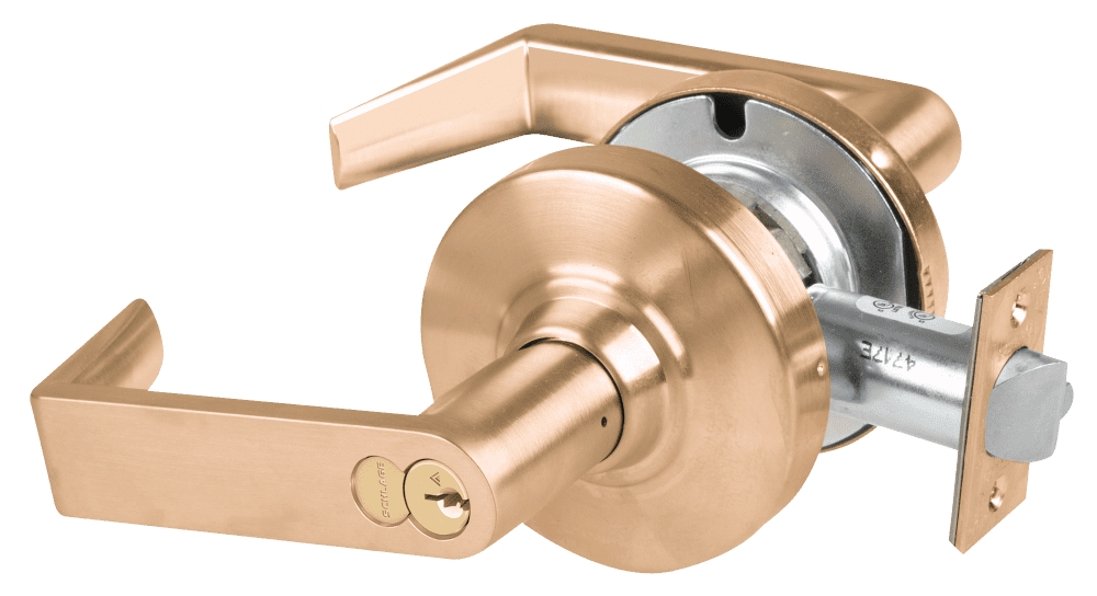 Picture of Schlage ALX70R RHO Grade 2 Classroom Cylindrical Lock with Field Selectable Vandlgard, Rhodes Lever, FSIC Core