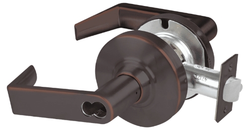 Picture of Schlage ALX80B RHO Grade 2 Storeroom Cylindrical Lock with Field Selectable Vandlgard, Rhodes Lever, SFIC Less Core