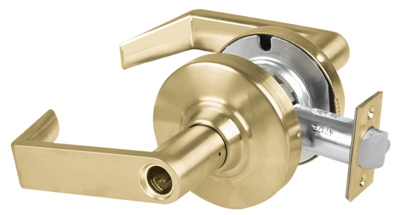 Picture of Schlage ALX80L RHO Grade 2 Storeroom Cylindrical Lock with Field Selectable Vandlgard, Rhodes Lever, Conventional Less Cylinder