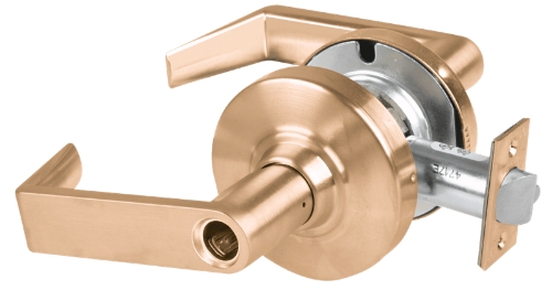 Picture of Schlage ALX80L RHO Grade 2 Storeroom Cylindrical Lock with Field Selectable Vandlgard, Rhodes Lever, Conventional Less Cylinder