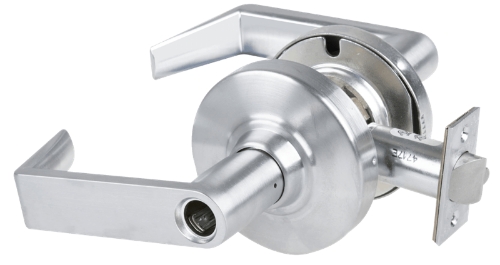 Picture of Schlage ALX80L RHO Grade 2 Storeroom Cylindrical Lock with Field Selectable Vandlgard, Rhodes Lever, Conventional Less Cylinder