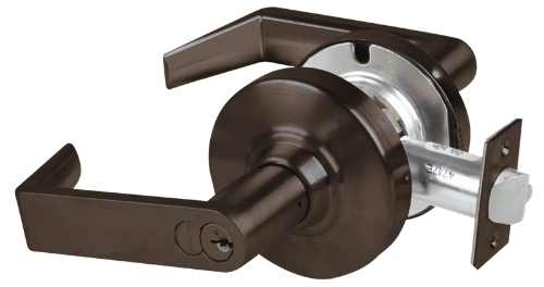 Picture of Schlage ALX80R RHO Grade 2 Storeroom Cylindrical Lock with Field Selectable Vandlgard, Rhodes Lever, FSIC Core
